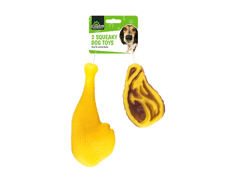 Squeaky Fast Food Dog Toys - 2 Pack