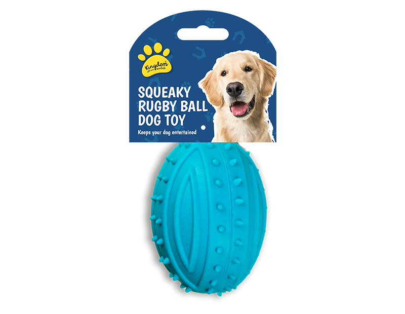 Wholesale Rubber squeaky rugby ball dog toy