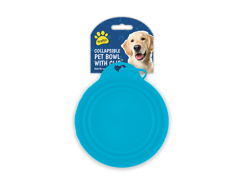Collapsible Pet Bowl With Clip 15cm