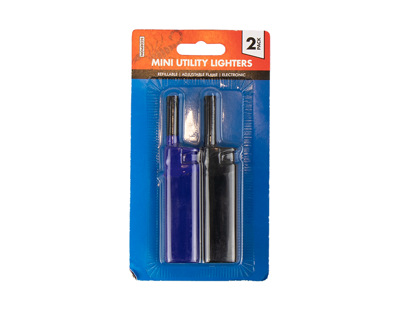 Wholesale Mini Electronic Utility Lighters 2pk