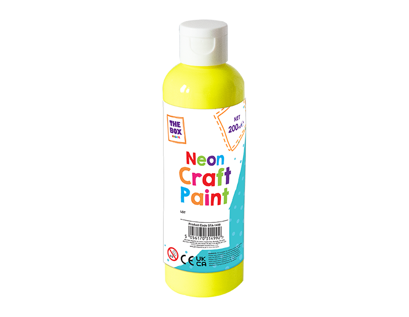 Neon Craft Paint - 200ml With PDQ