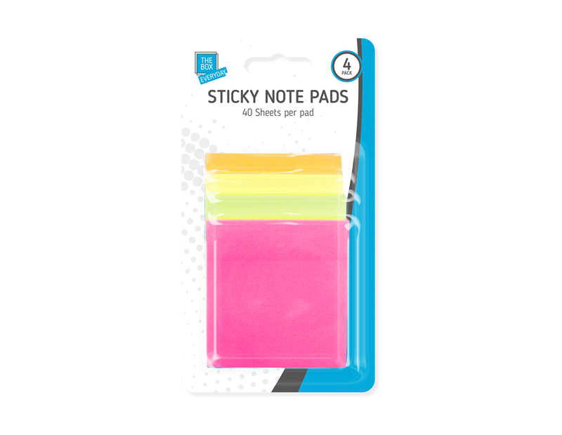 Sticky Note Pads - 4 Pack