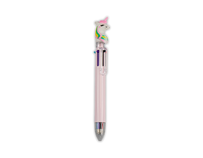 Wholesale Unicorn Novelty 6 Colour Ballpoint Pen PDQ
