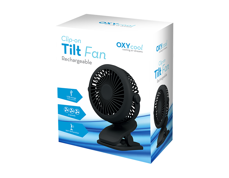 Wholesale Clip-On Tilt Rechargeable Fan