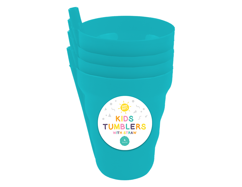 Straw Tumblers 4 Pack