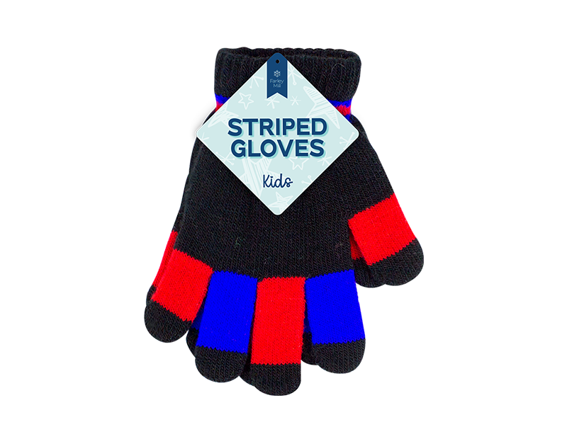 Kids Striped Magic Gloves