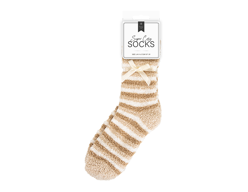 Wholesale Ladies Cozy Stripe Socks