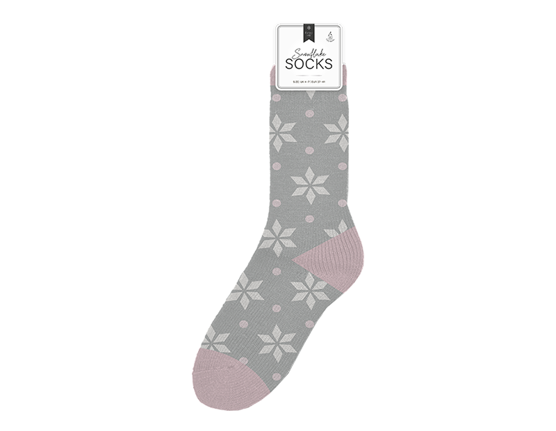 Wholesale Ladies Snowflake Thermal Socks