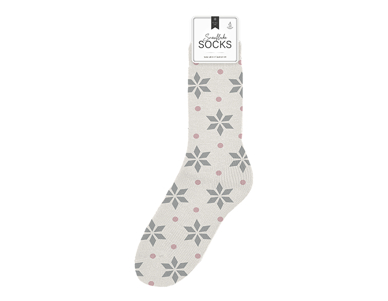 Wholesale Ladies Snowflake Thermal Socks
