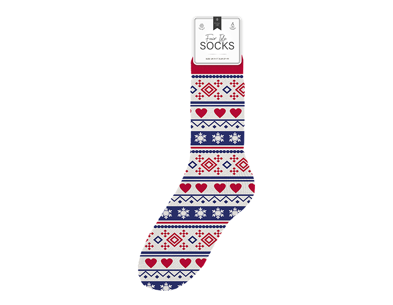 Wholesale Ladies Fairisle thermal socks | Gem imports Ltd.