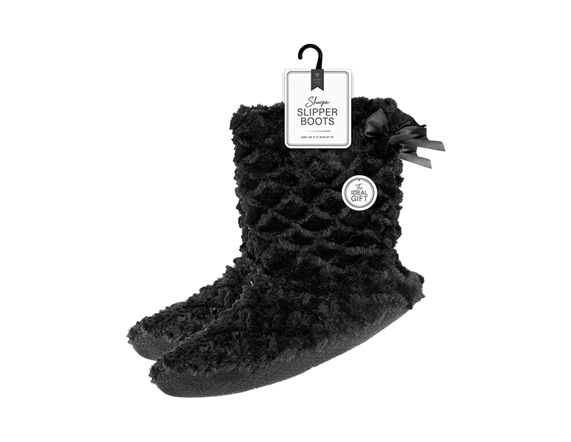 Wholesale Ladies Sherpa Slipper boots | Gem imports.