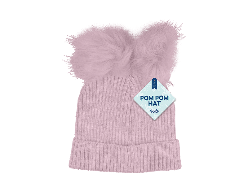 Wholesale Kids Pom Pom Hat With Metallic Thread