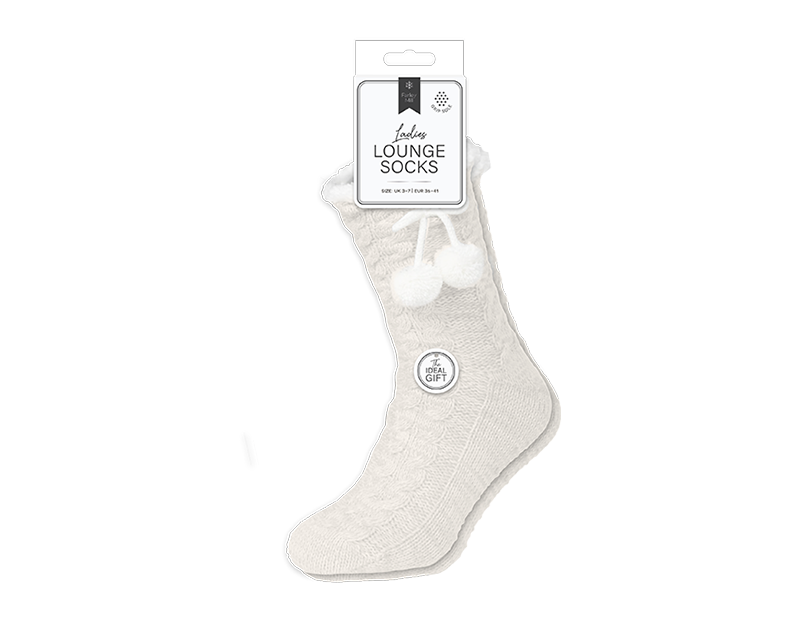 Wholesale Chenille Cable Lounge Socks with Grippers