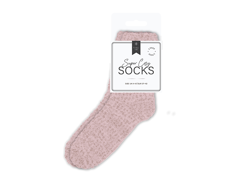Wholesale Plain Cosy Socks 2pk