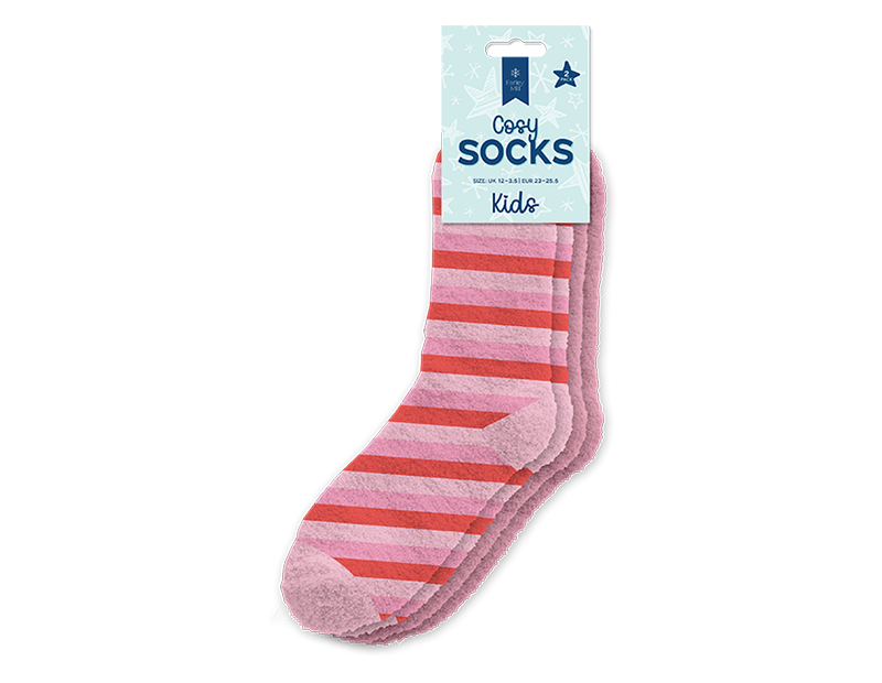 Wholesale Kids Cosy Socks 2pk