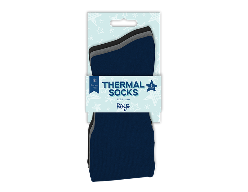 Wholesale Boys Thermal Socks 3pk