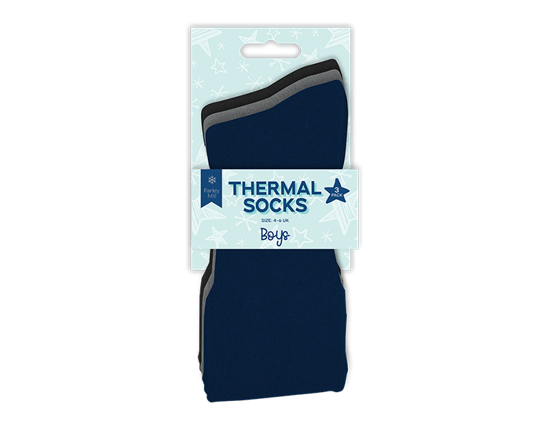 Wholesale Boys Thermal Socks 3pk