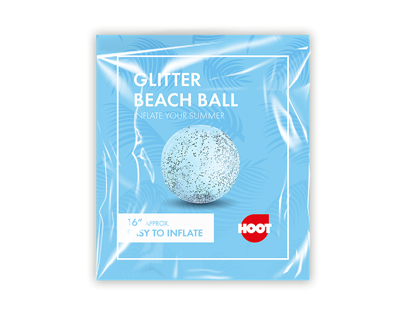 Wholesale Inflatable Glitter Beach Ball 16"