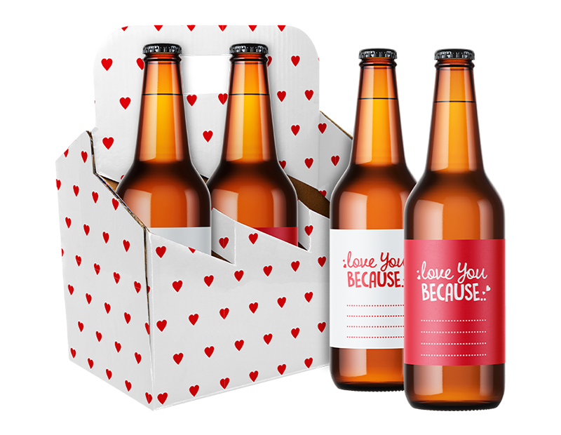 Wholesale Valentines Beer Carrier Box