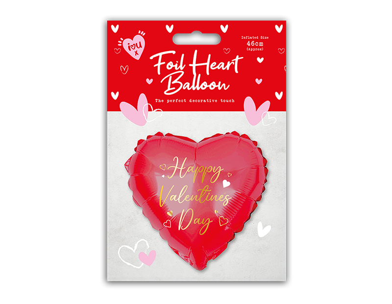 Valentine's Printed Heart Balloon 18"