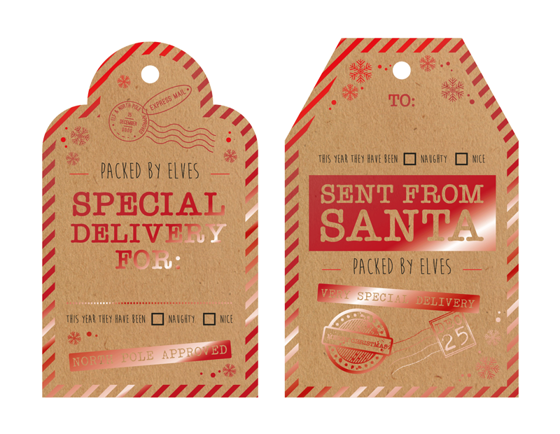 Christmas Jumbo Gift Tags - 4 Pack