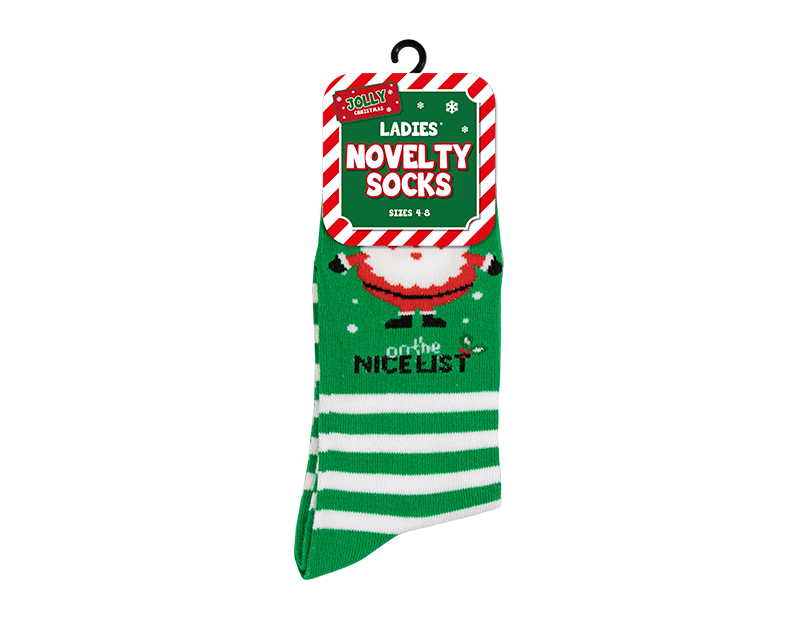 Ladies Novelty Christmas Socks 4-8