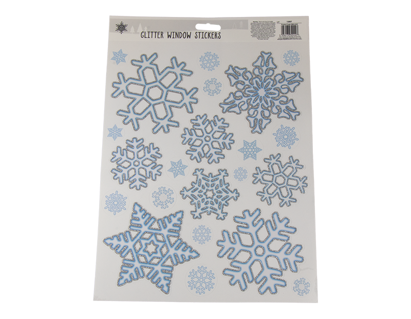 Glitter Snowflake Window Stickers