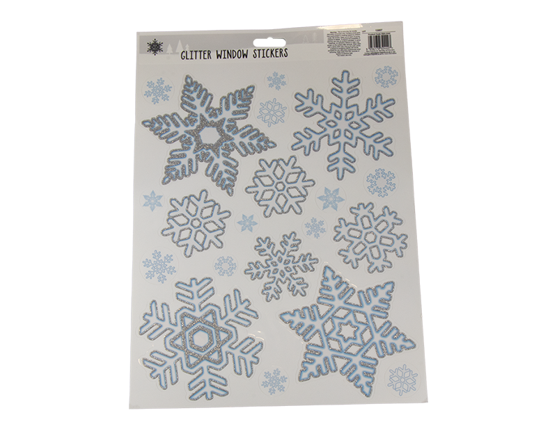 Glitter Snowflake Window Stickers
