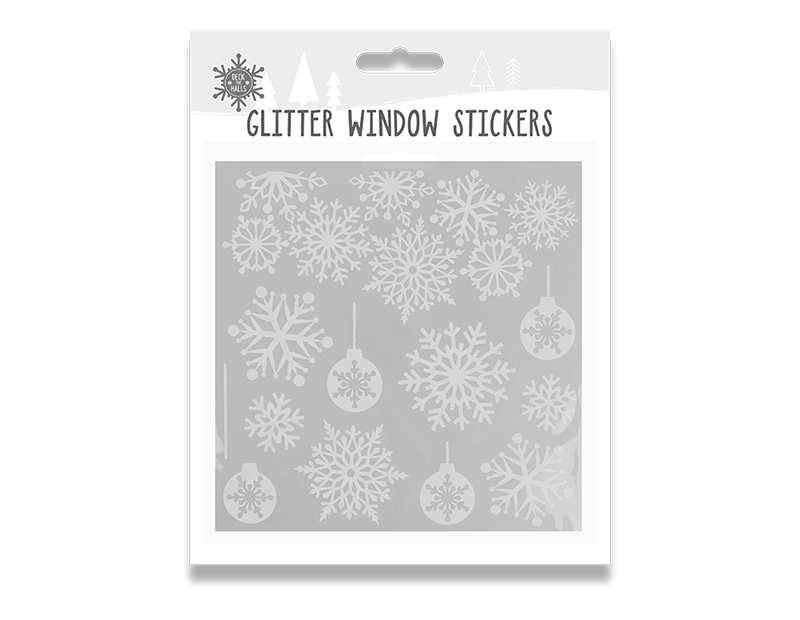 Glitter Christmas Window Stickers