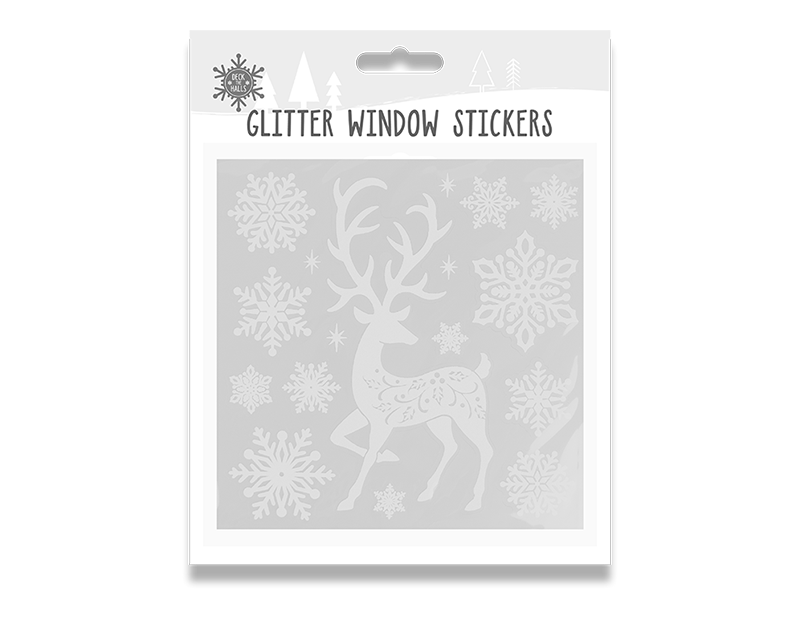 Glitter Christmas Window Stickers