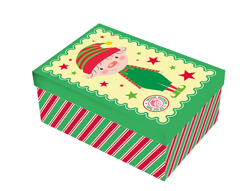 Christmas Rectangle Gift Box 22cm x 14cm
