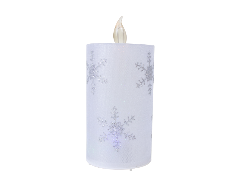 LED Flickering Christmas Pillar Candle With PDQ