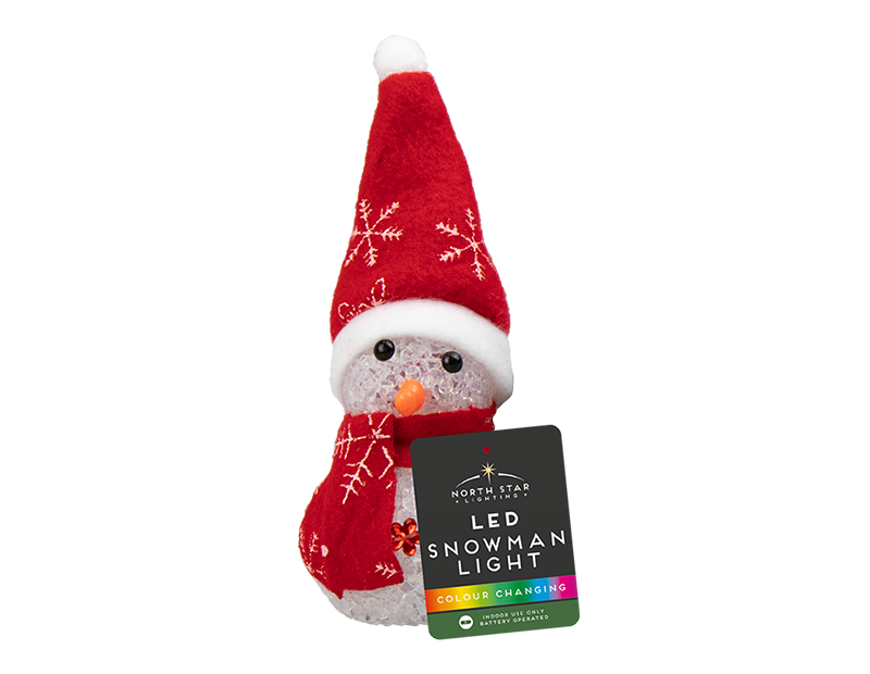 Colour Changing LED Snowman With PDQ