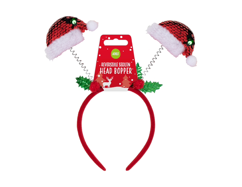 Reversible Sequin Christmas Head Boppers