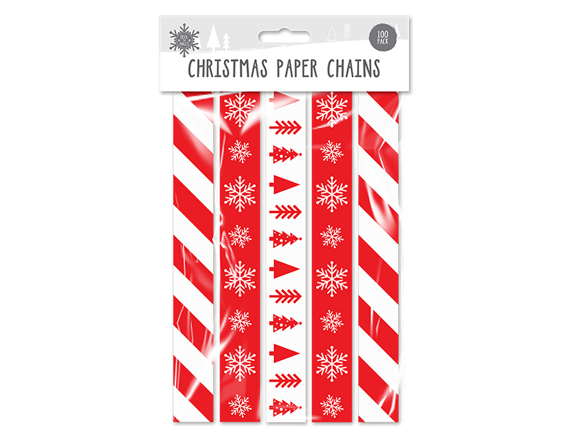 Christmas Paper Chains - 100 Pack