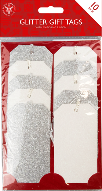 Glitter Gift Tags 10 Pack