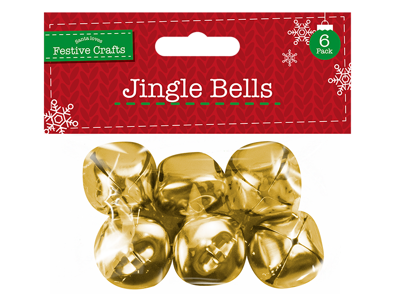 Extra Large Jingle Bells 6 Pack