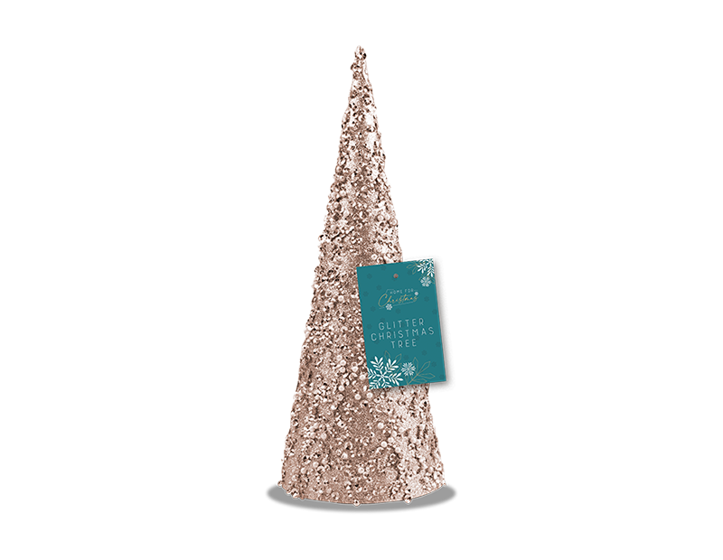 Glitter/Pearl Christmas Tree Ornament 25cm