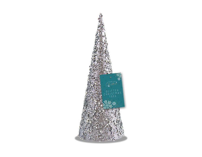 Glitter/Pearl Christmas Tree Ornament 30cm
