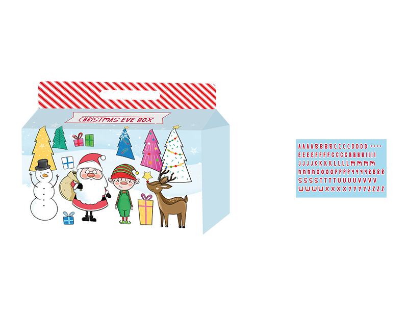 Wholesale Christmas Eve box with stickers | Bulk Buy Christmas Gift Bags & Boxes
