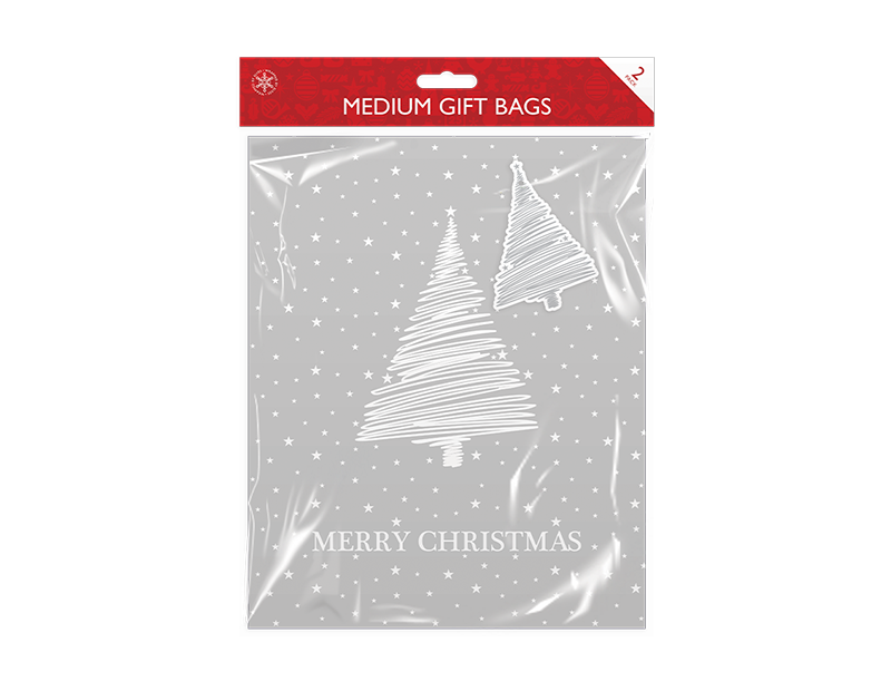 Christmas Traditional Medium Gift Bags - 2 Pack