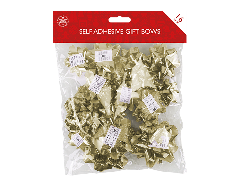 Wholesale Christmas Metallic gift bows 16pk | Gem import Ltd