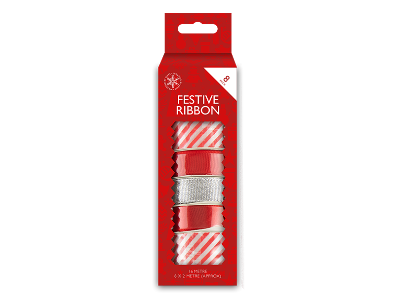 Wholesale Christmas Ribbon - 8 Pack