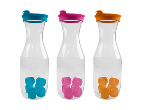 1L Plastic Carafe with Ice Cubes