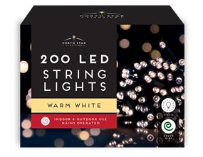 Wholesale 200 Led Mains Operated Christmas Lights - Warm White