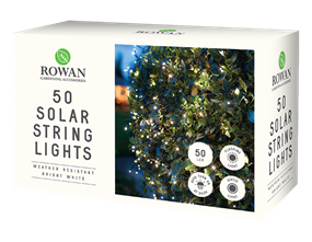 Wholesale 50 Led Solar string lights bright white | Gem imports Ltd.