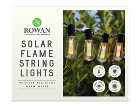Wholesale 6 solar flickering flame string lights | Gem imports Ltd