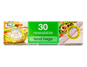 Wholesale Food bags Resealable 30pk