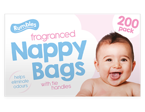 Fragranced Nappy Bags - 200 Pack