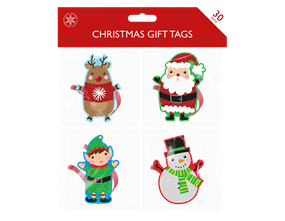 Christmas Character Gift Tags - 30 Pack